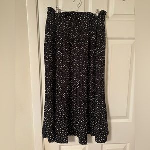 Black and white polka dot skirt